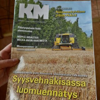 Elokuun numerossa satokisan luomuennätys, ajankohtaista viljamarkkinoista, KMn testejä ja paljon muuta.